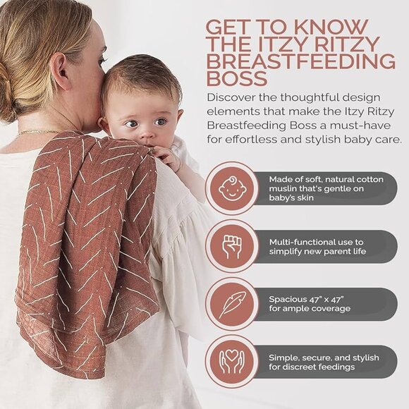 Itzy Ritzy Breastfeeding Boss Multi-Use Nursing Cover/Swaddle - AC017 - Picture 3 of 5